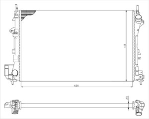 Kylare, motorkylning, OPEL SIGNUM Halvkombi, VECTRA C, VECTRA C GTS, VECTRA C Kombi, SAAB 9-3, 9-3 Cabriolet, 9-3 Kombi, 1300244, 130024