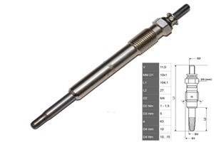 Glödstift, CITROËN,FIAT,LANCIA,PEUGEOT,SUZUKI, 09900-HDI01, 5960.66, 5960.67, 5960.F5, 5962.3C, 5962.3E, 5962.7F, 5962.7G, 9623 6383 80,