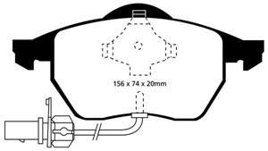 Bromsbeläggsats GREENSTUFF, Framaxel, AUDI,FORD,SEAT,VW, 4B0698151, 4B0698151B