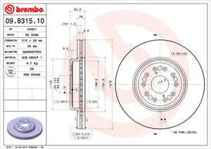 Bromsskiva, Framaxel, LEXUS LS, 4351250130, 4351250150, 4351250152