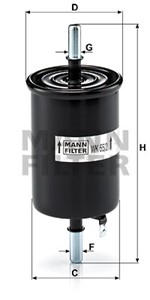 Bränslefilter, CHEVROLET AVEO / KALOS Halvkombi, AVEO / KALOS Sedan, DAEWOO KALOS, KALOS Sedan, 96 537 170