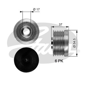 Frihjulskoppling, generator, CITROËN,FIAT,LANCIA,PEUGEOT,SUZUKI, 3177168D00, 3177168D01, 77363303, 9949520, 9949627