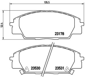 Bromsbeläggsats, ACURA RSX Coupé, HONDA CIVIC Hatchback VII, CIVIC Hatchback VIII, S2000, 06450S0AJ10, 06450S2A000, 06450S2AE01, 06450S2
