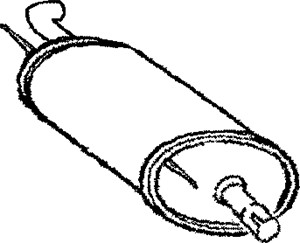Bakre ljuddämpare, Bak, CHRYSLER NEON, DODGE NEON, 4546951