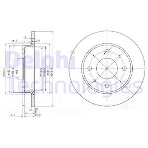 Bromsskiva, MITSUBISHI COLT VI, COLT CZC Cabriolet VI, SMART FORFOUR, 4544200072, 4605A076, M4605A076