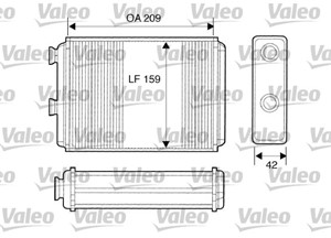 Värmeväxlare, kupévärme, FIAT,LANCIA, 46722928, 46722976, 46723047