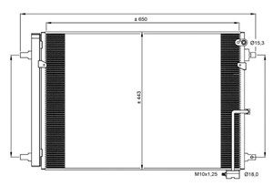Kondensor, klimatanläggning, AUDI A8 D4, BENTLEY MULSANNE, 4H0260401C, 4H0260403C, 60556559, 60569028