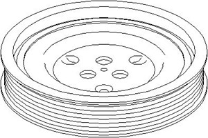 Vibrationsdämpare, drivrem, FORD,LAND ROVER, 1 099 891, 1 102 616, 1 226 639, 1 329 202, 1 377 588, 1 675 115, 1 708 966, 4C1O6B319AA, 4