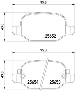 Bromsbeläggsats, FIAT 500L, 0000077366456, 77366456, 77366457, 77366993, 77367515, 77367516