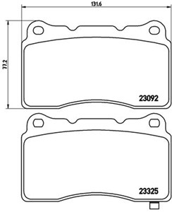 Bromsbeläggsats, Bakaxel, Framaxel, DODGE,HONDA,MITSUBISHI,SUBARU, 26296FE040, 26296FE041, 26296FE042, 26296FE100, 26296FE120, 26296VA04