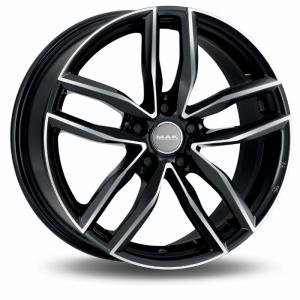 MAK Sarthe Black Machined Face 7x17 5/112 ET48 B57.1