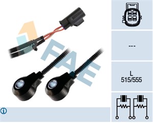 Knackningssensor, VOLVO S60 I, S80 I, V70 II, XC90 I, 4351205040, 6460900480*, 9497030, A6460900480*, KS-245