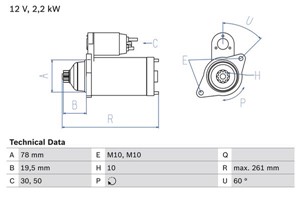 Startmotor, HYUNDAI H-1 / STAREX Buss, H-1 Cargo, H-1 Flak/chassi, H-1 Skåp, H-1 Travel, KIA SORENTO I, SORENTO VAN I, 36100 4A000, 3610