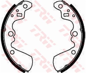 Bromsbackar, sats, Bakaxel, CHEVROLET METRO Halvkombi, SUZUKI SWIFT Cabriolet, SWIFT Halvkombi II, SWIFT Sedan II, 53200-60820, 53200608