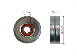Spännrulle, flerspårsrem, JAGUAR,LAND ROVER, AJ88003, C2C36146, C2S11662, C2S45579, PQG 500030