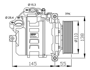 Kompressor, klimatanläggning, BMW, 64526956719, 6956719
