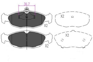 Bromsbeläggsats, Bakaxel, Framaxel, CHEVROLET,DAEWOO,JAGUAR,OPEL,VAUXHALL, 11046148, 11046948322, 11046948372, 1605810, 1605881, 1605907