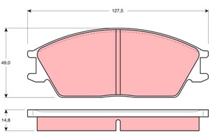 Bromsbeläggsats, Framaxel, HYUNDAI PONY, PONY / EXCEL Sedan, S COUPE, STELLAR, 58101-24A00, 58101-32300, 58101-32310, 58101-32B00