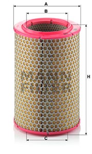 Luftfilter, ALFA ROMEO AR 8 Flak/chassi, AR 8 Skåp, IVECO DAILY Flak/chassi I, DAILY Flak/chassi II, DAILY Skåp I, DAILY Skåp II, 190 24