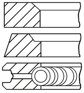 Kolvringar, kit, HYUNDAI ACCENT III, ACCENT Sedan III, GETZ, MATRIX, KIA CERATO Halvkombi I, CERATO Sedan I, RIO II, RIO Sedan II, 23040