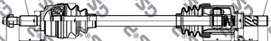 Drivaxel, framaxel vänster, RENAULT, 3465612, 8200330413