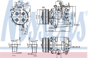 Kompressor, klimatanläggning, HONDA CIVIC IX, CIVIC Sedan IX, CIVIC Tourer IX, 38800R1CZ010M2, 38810R1AY01