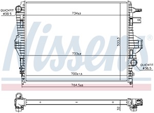Kylare, motorkylning, PORSCHE CAYENNE, VW TOUAREG, TOUAREG VAN, 7P0.121.253 A, 95810613210
