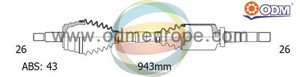 Drivaxel, framaxel höger, VOLVO S40 I, V40 Kombi, 30614082, 30614411, 36050315, 8601985, 8602742