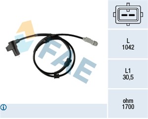 ABS-givare, Sensor, hjulvarvtal, Framaxel, CITROËN XSARA, XSARA Break, XSARA Coupé, XSARA PICASSO, 4545 66, 4545 78, 4545.66, 4545.78, 9