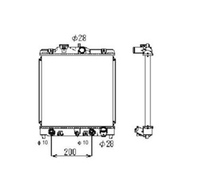 Kylare, motorkylning, HONDA CIVIC Coupé V, CIVIC Hatchback V, CIVIC Sedan V, CRX III, 19010P28G51, 19010P28G52, 4872542010, 4872542011