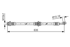 Bromsslang, framaxel vänster, NISSAN QASHQAI / QASHQAI +2 I, QASHQAI / QASHQAI +2 VAN I, 46210 JD005