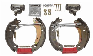 Bromsbackar, sats, Bakaxel, RENAULT, 77 01 203 121, 77 01 203 458, 77 01 203 561, 77 01 203 562, 77 01 204 613, 77 01 204 614, 77 01 205