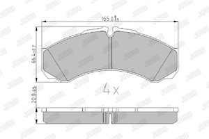 Bromsbeläggsats, Bakaxel, Framaxel, IVECO,RENAULT,RENAULT TRUCKS, 1906401, 2992339, 2995633, 2996465, 2996535, 42470846, 425 35 791, 425