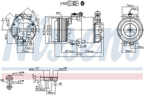 Kompressor, klimatanläggning, CHEVROLET,OPEL,VAUXHALL, 1854 107, 1854 112, 1854 122, 1854 147, 24407119, 24421642, 24422013, 6854 048, 6