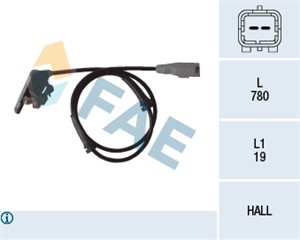ABS-givare, Sensor, hjulvarvtal, Bakaxel, PEUGEOT 307, 307 Break, 307 CC, 307 SW, 4545.89, 96.353.848, 96.436.605, 96.436.880, 96.449.66