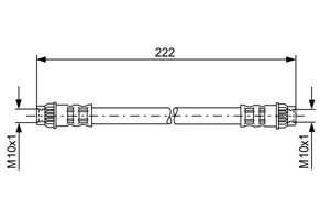 Bromsslang, Bakaxel, Inre, Bakaxel höger, Bakaxel vänster, NISSAN,OPEL,PEUGEOT,RENAULT,VAUXHALL, 4418563, 46213 00Q0D, 46213 00QAA, 4806