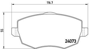 Bromsbeläggsats, LANCIA YPSILON, 71752991, 71754804, 71772536, 77362359