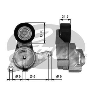 Spännrulle, flerspårsrem, ALFA ROMEO,BUICK,CADILLAC,CHEVROLET,GMC,OPEL,SAAB,VAUXHALL, 12575509, 12626644, 12630590, 48 17 877, 6 36 527,