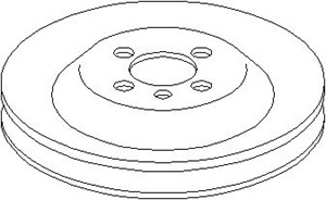 Remskiva, vevaxel, AUDI 100 C3 Sedan, SEAT TOLEDO I, VW GOLF I, GOLF II, JETTA I, JETTA II, PASSAT B3/B4, PASSAT B3/B4 Variant, 026 105