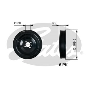 Remskiva, vevaxel, OPEL,SAAB,VAUXHALL, 55564573, 614584