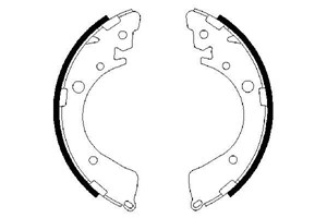 Bromsbackar, sats, Bakaxel, HONDA, 43153-S2G-951, 43153-SE0-003, 43153-SE0-S01, 43153-SR4-A02, 43153-ST0-J01