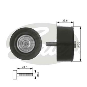 Styrrulle, drivrem, Nedre, LEXUS,TOYOTA, 166030E010, 166030P020, 166030P030, 1660331010, 1660331030, 1660331040, 1660331050