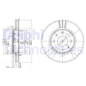 Bromsskiva, Framaxel, MITSUBISHI CARISMA, CARISMA Sedan, VOLVO S40 I, V40 Kombi, 30818027, 30818027.2, M818027