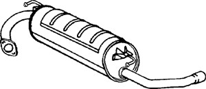 Bakre ljuddämpare, TOYOTA RAV 4 I, RAV 4 Cabrio I, 174307B040, 8671014765