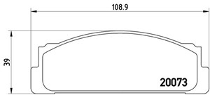 Bromsbeläggsats, Framaxel, FIAT,LANCIA,SEAT,YUGO, 3915580, 4174992, 4204050, 4218573, 4236412, 4296669, 4309780, 4370874, 4386012, 44239