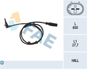 ABS-givare, Sensor, hjulvarvtal, Framaxel, ABARTH,ALFA ROMEO,FIAT,OPEL, 1238399, 13260662, 13381153, 2L2Z 2C190 AC, 2L2Z-2C190-AA, 2L2Z-