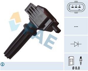 Tändspole, FORD,FORD USA,JAGUAR,LAND ROVER,VOLVO, 5121001, 5153009, 5168444, CM5E-12A366-BB, CM5E-12A366-BC, CM5E-12A366-CA, JDE30294, L