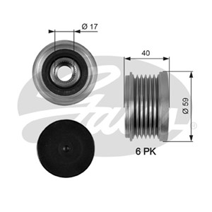 Frihjulskoppling, generator, CITROËN,FIAT,IVECO,PEUGEOT,PORSCHE, 504088796, 5740.87, 574087, 9A1 603 955 00, 9A1 603 955 01