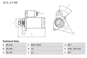 Startmotor, MERCEDES-BENZ, 005 151 01 01 80, 005 151 01 01, A 005 151 01 01 80, A 005 151 01 01