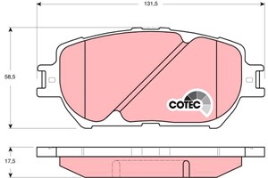 Bromsbeläggsats, Framaxel, TOYOTA CAMRY Sedan, 04465-30340, 04465-33240, 04465-33250, 04465-33260, 446533260